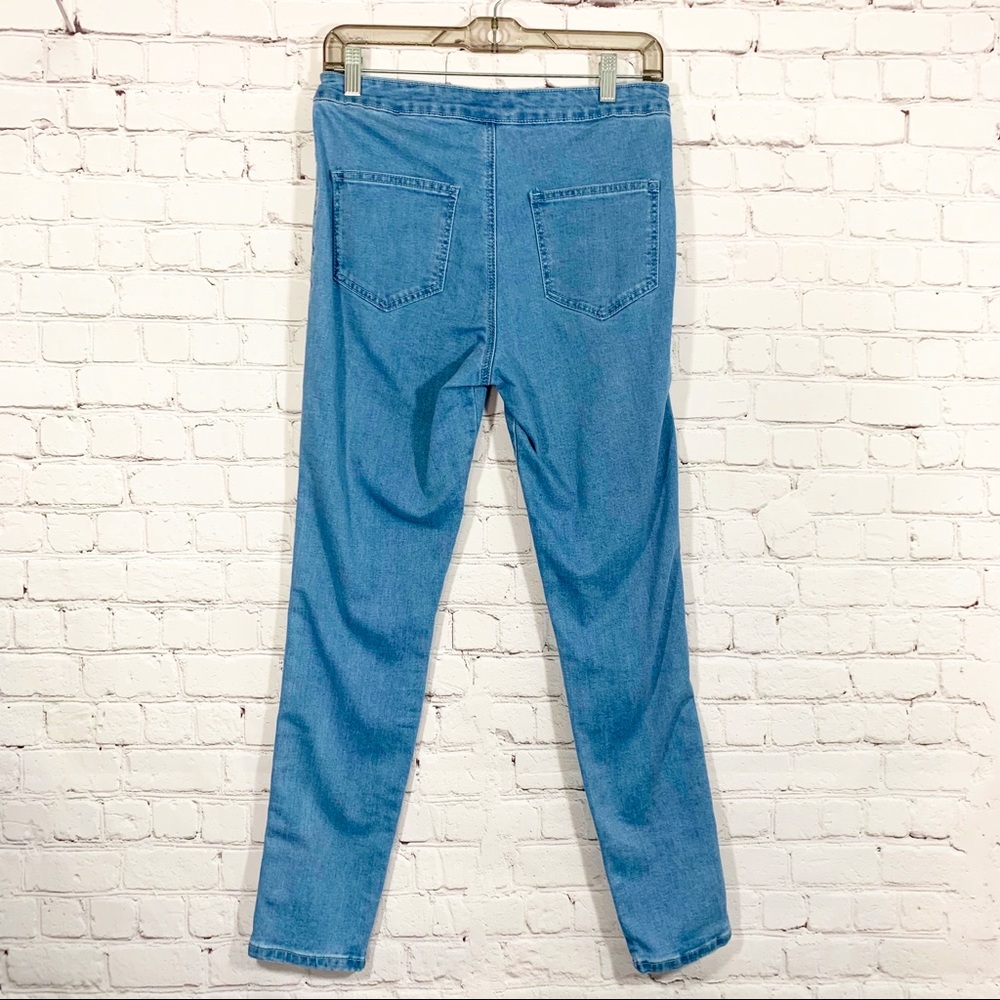 Pretty Little Thing Jean hi rise crop side stripe 6 - Picture 3 of 8